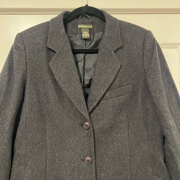 Eddie Bauer Women's Wool Coat in Grey Size Small - Picture 3 of 11